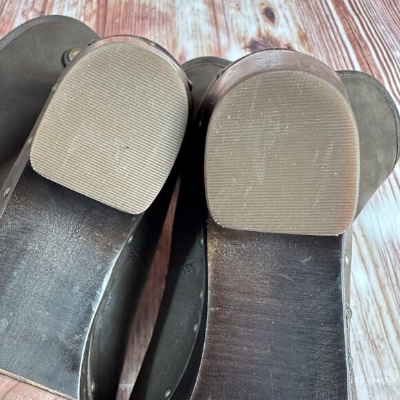 UGG Fold Over Size 8 Brown Leather Sheepskin Cuff LYNNEA Ankle Calf Boots Shoes - Picture 10 of 13